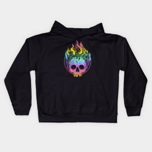 Skull on Fire Kids Hoodie